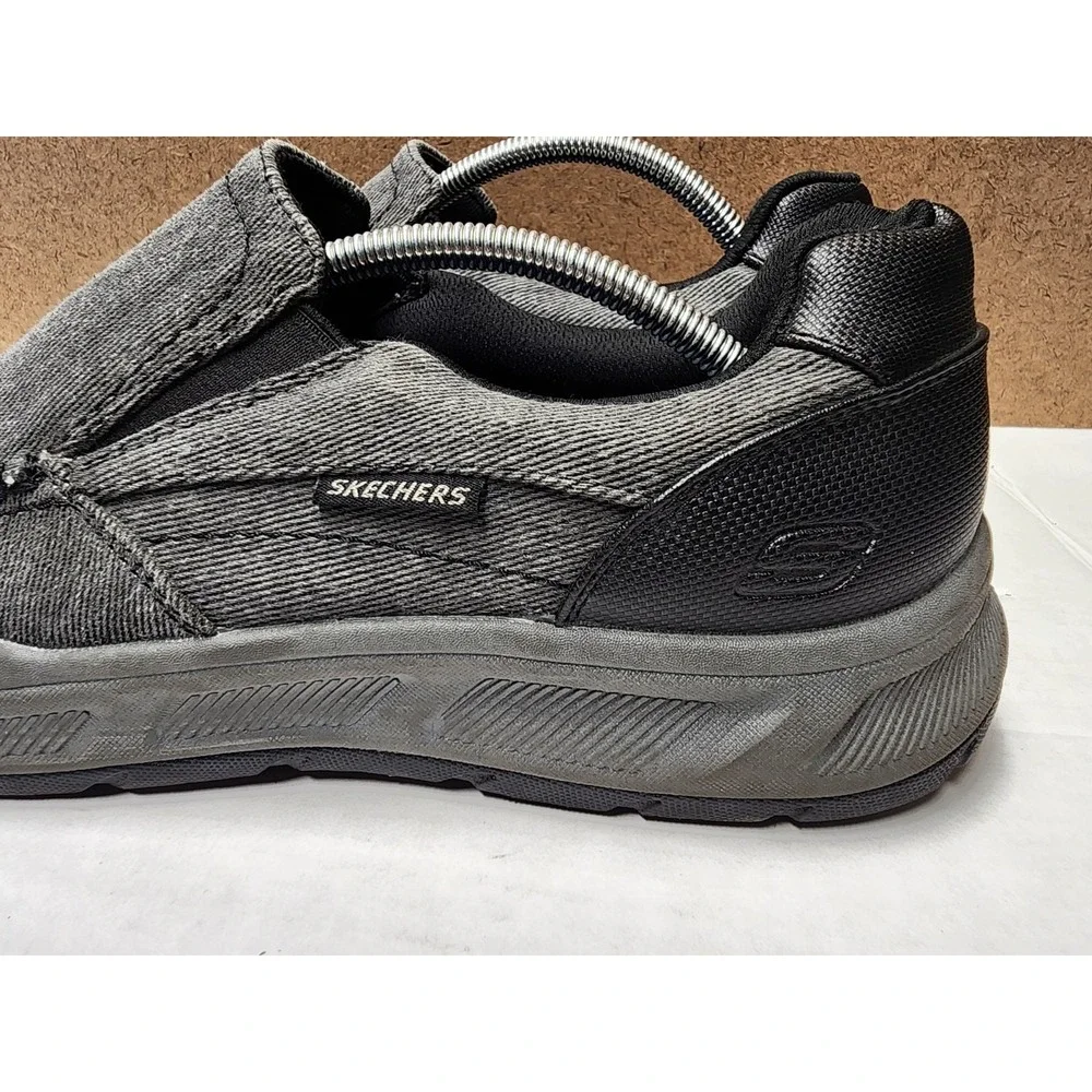 Skechers Cohagen Canvas Slip On Men memory foam Shoe Sz 13 in Black  16941S